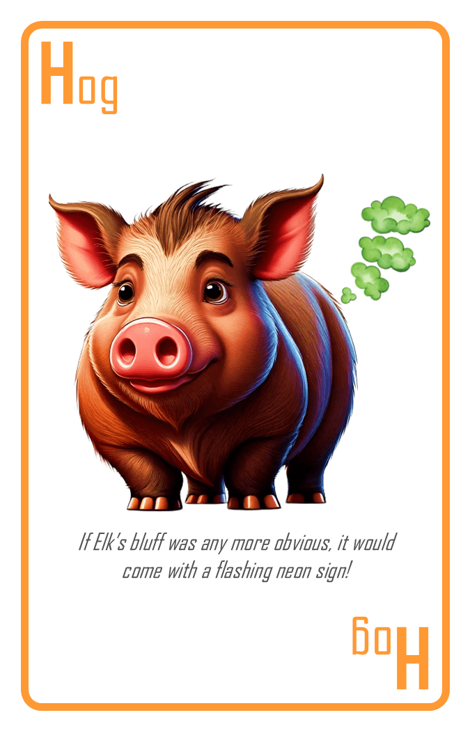 Hog card — wallowing in bluffs