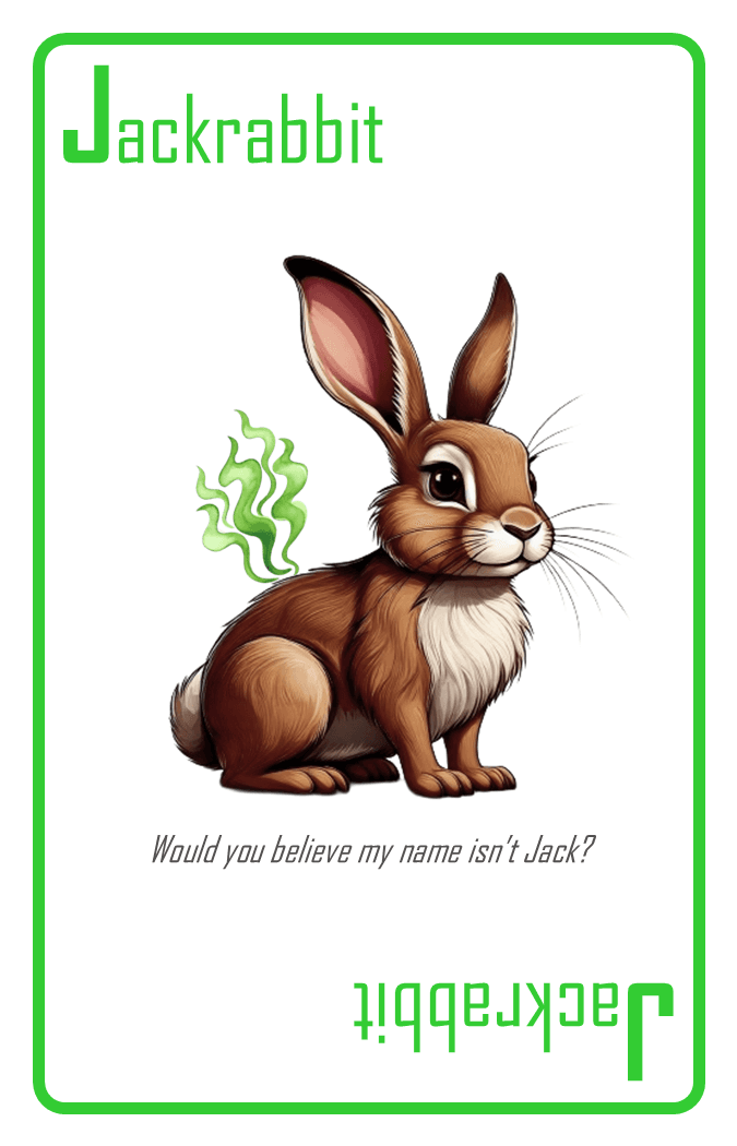 Jackrabbit card — fast and sneaky