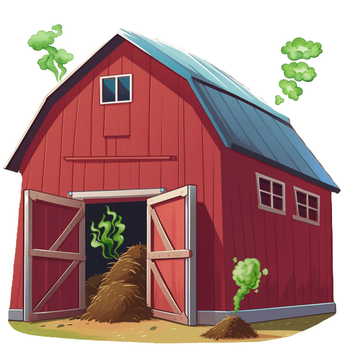Stink Farm barn logo