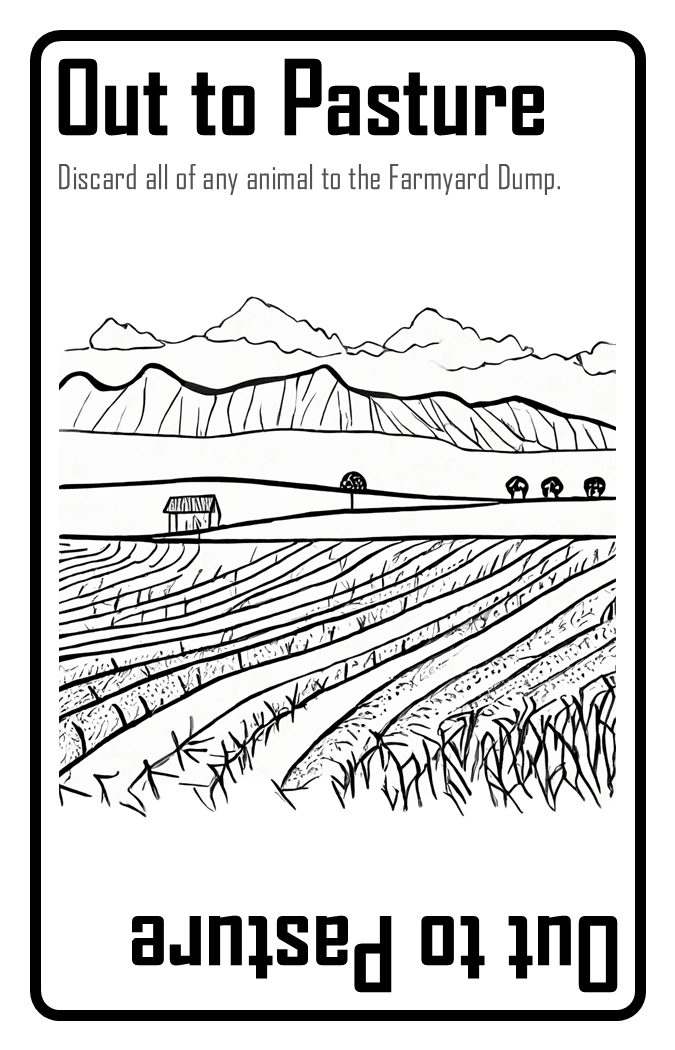Out to Pasture action card